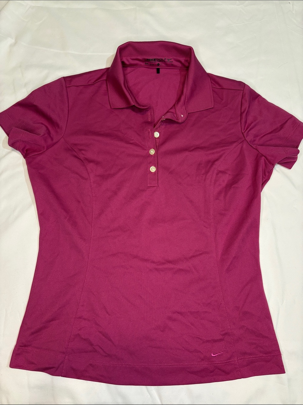 Ladie’s Nike Golf Dri-Fit Plum Magenta Collared Polo Women’s Athletic Active Fit